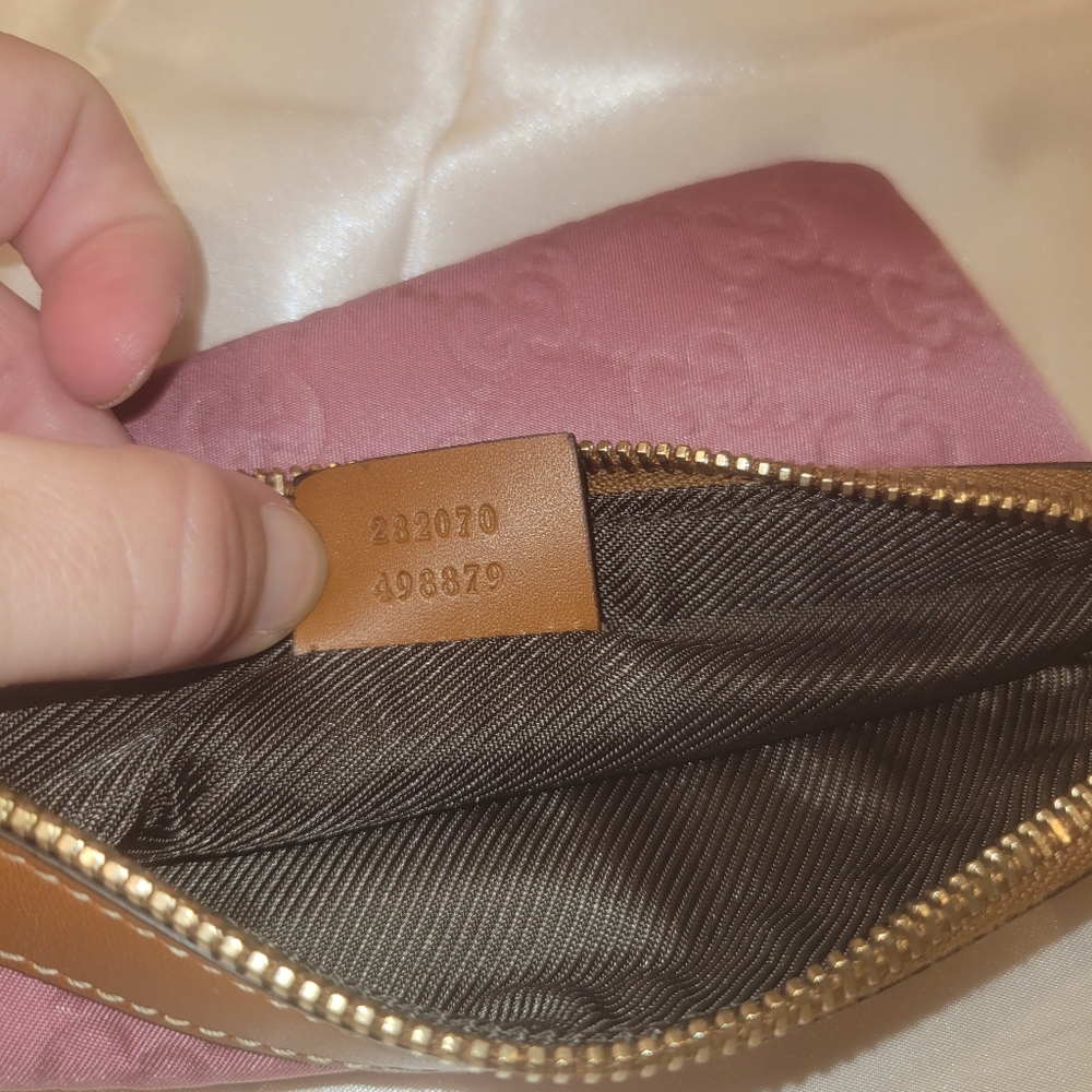 EUC GUCCI NYLON MONOGRAM POUCH - Picture 9 of 9